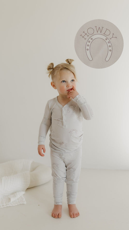 Bamboo Two Piece Pajamas | Howdy - Tenth & Pine - Pajamas - 2/3 Years