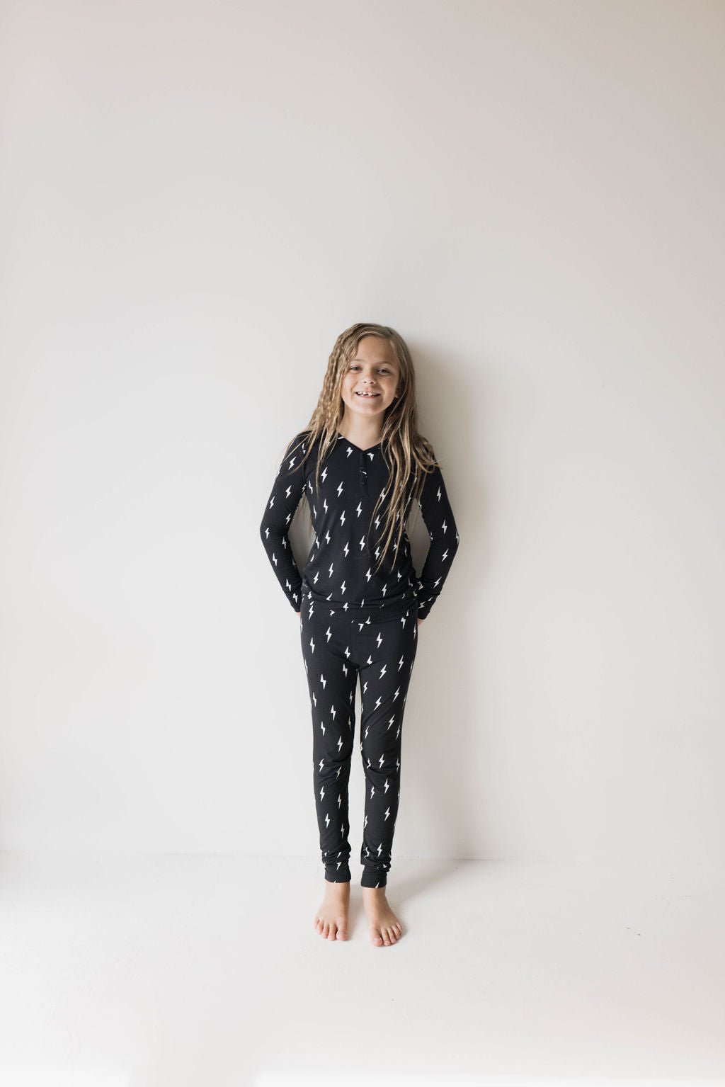 Bamboo Two Piece Pajamas | Midnight Lightning Bolt - Tenth &amp; Pine - Pajamas - 2/3 Years