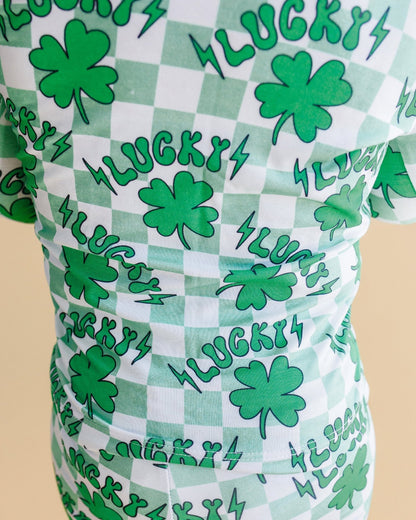 Bamboo Two Piece Set | Lucky Shamrock - Tenth &amp; Pine - Romper - 18 - 24M