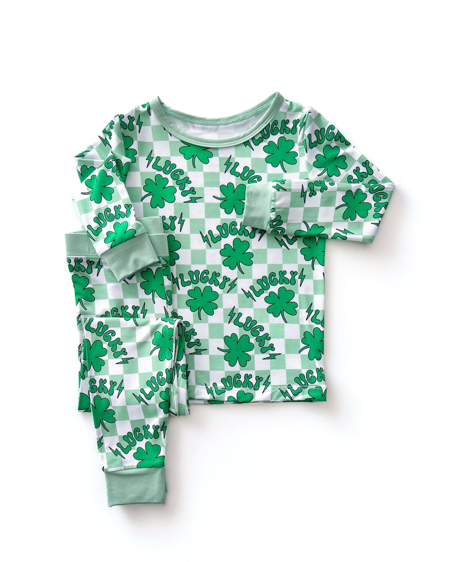 Bamboo Two Piece Set | Lucky Shamrock - Tenth &amp; Pine - Romper - 18 - 24M