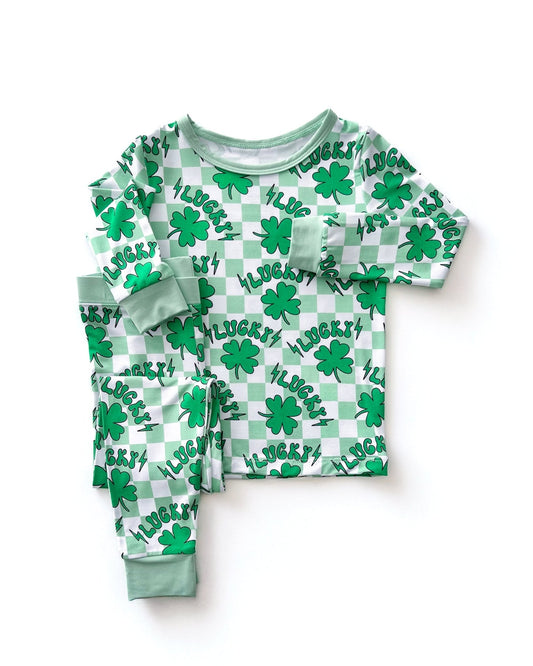 Bamboo Two Piece Set | Lucky Shamrock - Tenth & Pine - Romper - 18 - 24M