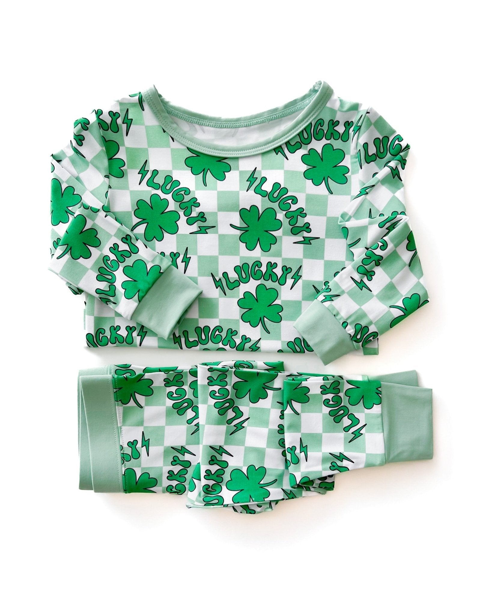 Bamboo Two Piece Set | Lucky Shamrock - Tenth &amp; Pine - Romper - 18 - 24M