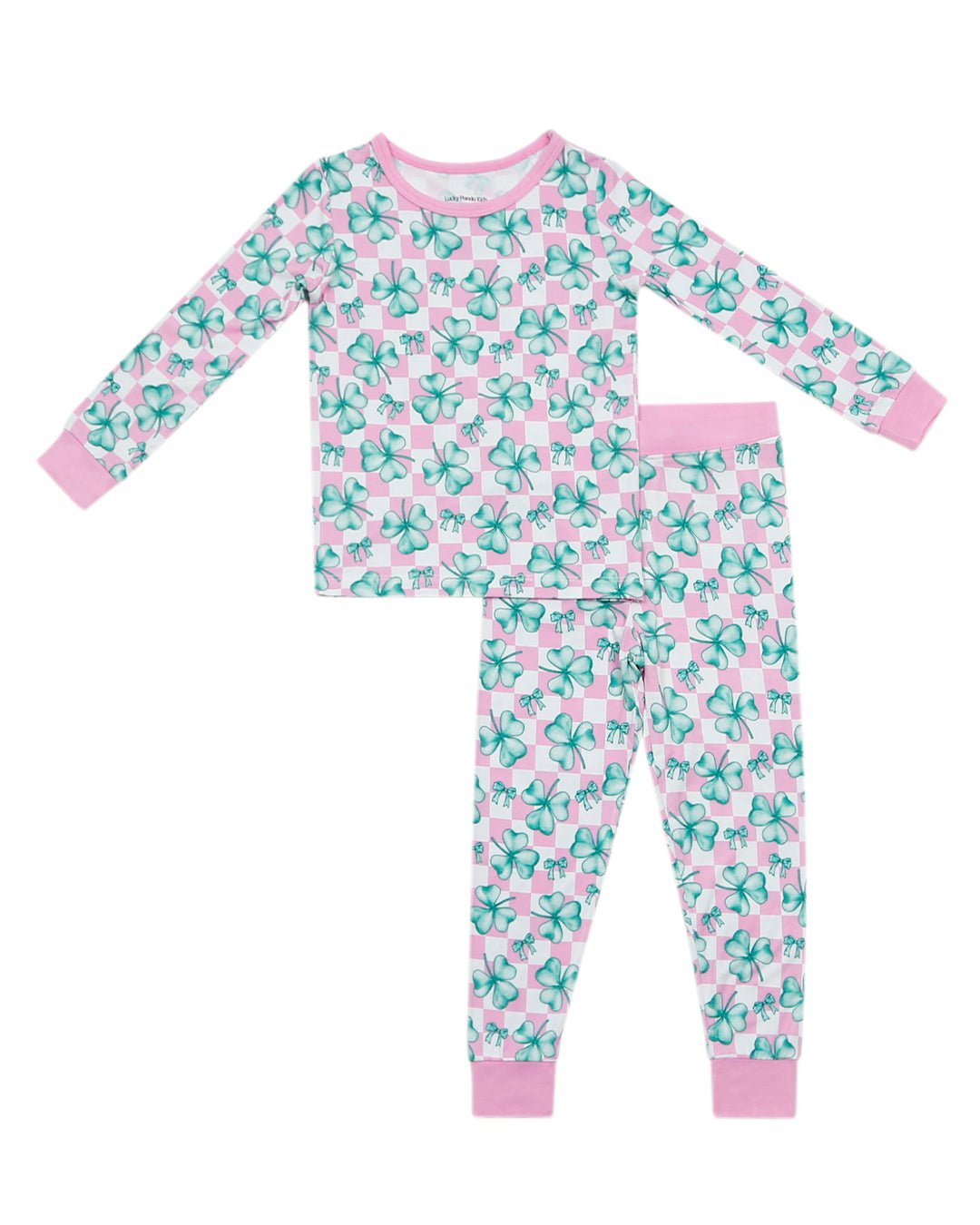 Bamboo Two Piece Set | Shamrock &amp; Bows - Tenth &amp; Pine - Romper - 18 - 24M