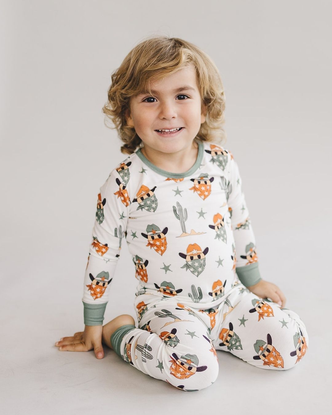 Bamboo Two Piece Set | Smiley Cowboy - Tenth &amp; Pine - Romper - 2T