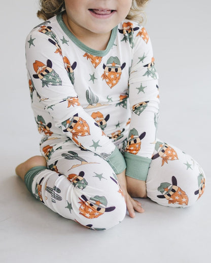 Bamboo Two Piece Set | Smiley Cowboy - Tenth &amp; Pine - Romper - 2T