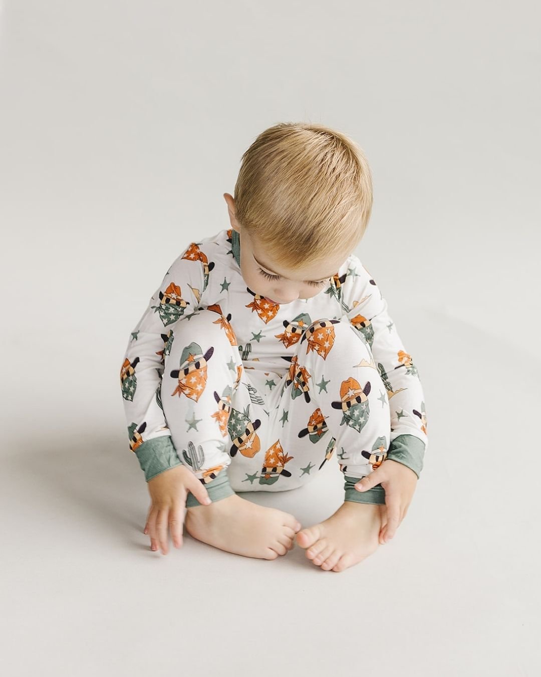 Bamboo Two Piece Set | Smiley Cowboy - Tenth &amp; Pine - Romper - 2T