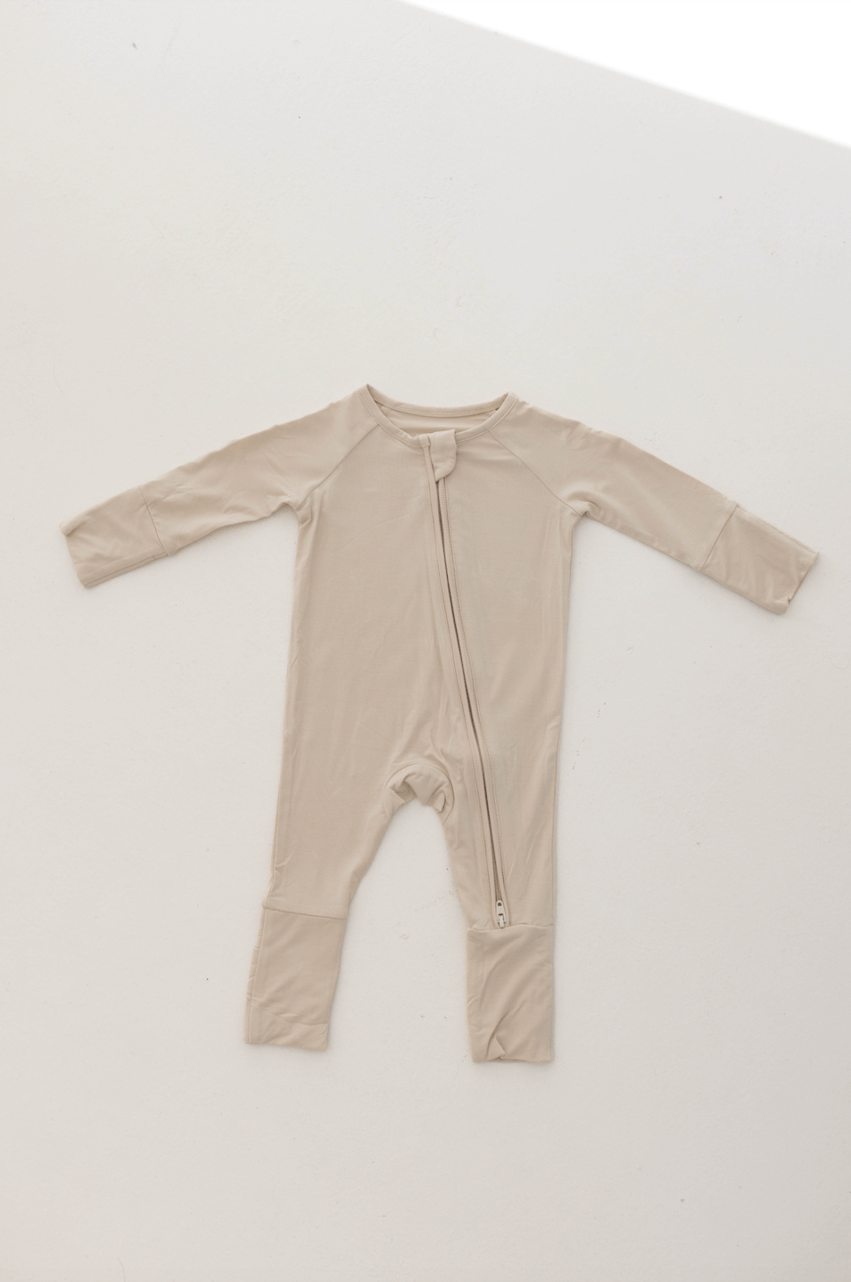 Bamboo Zip Pajamas | Bone - Tenth &amp; Pine - pajamas - Newborn