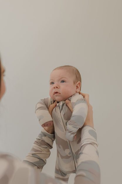 Bamboo Zip Pajamas | Camo - Tenth & Pine - Zip Pajama - Newborn - forever french baby