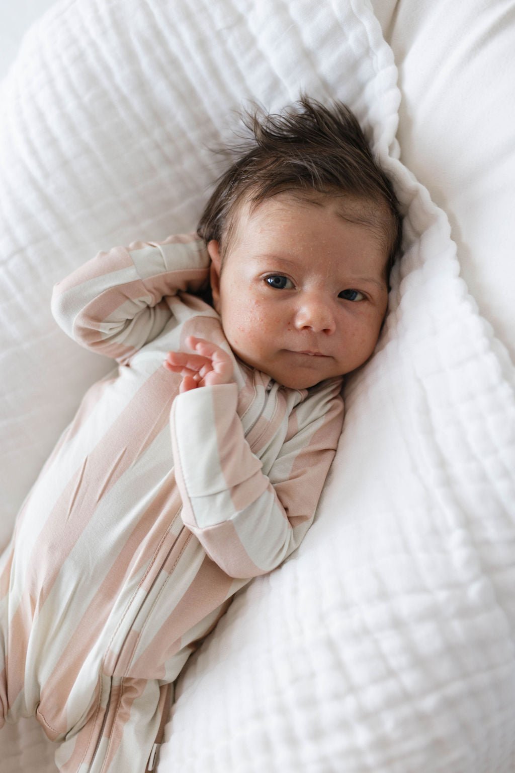 Bamboo Zip Pajamas | Candy Stripe - Tenth &amp; Pine - Newborn