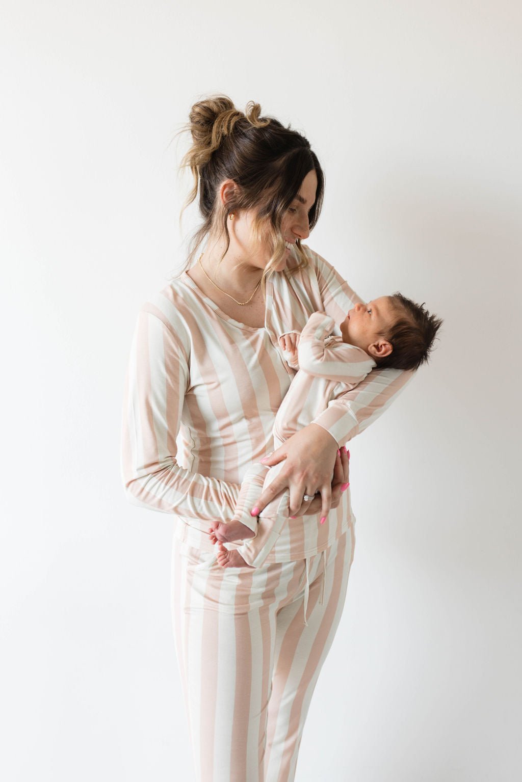 Bamboo Zip Pajamas | Candy Stripe - Tenth &amp; Pine - Newborn