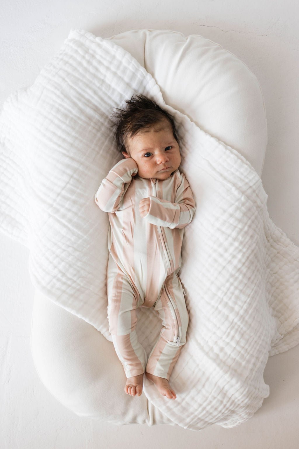 Bamboo Zip Pajamas | Candy Stripe - Tenth &amp; Pine - Newborn