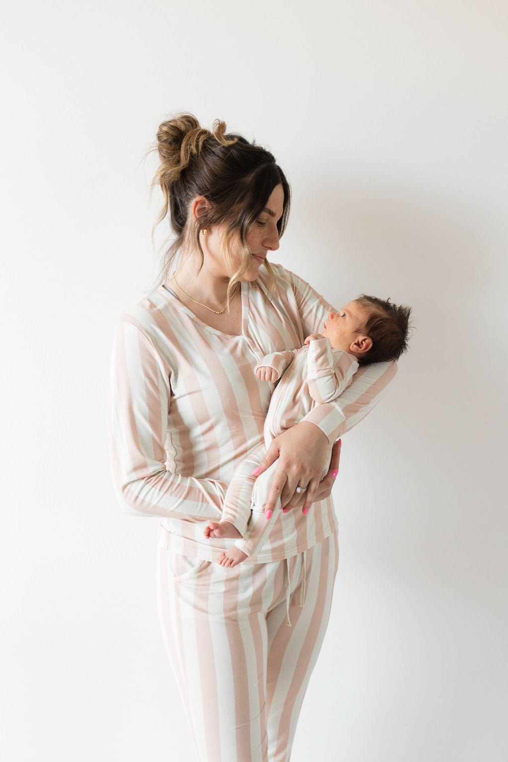 Bamboo Zip Pajamas | Candy Stripe - Tenth &amp; Pine - Newborn