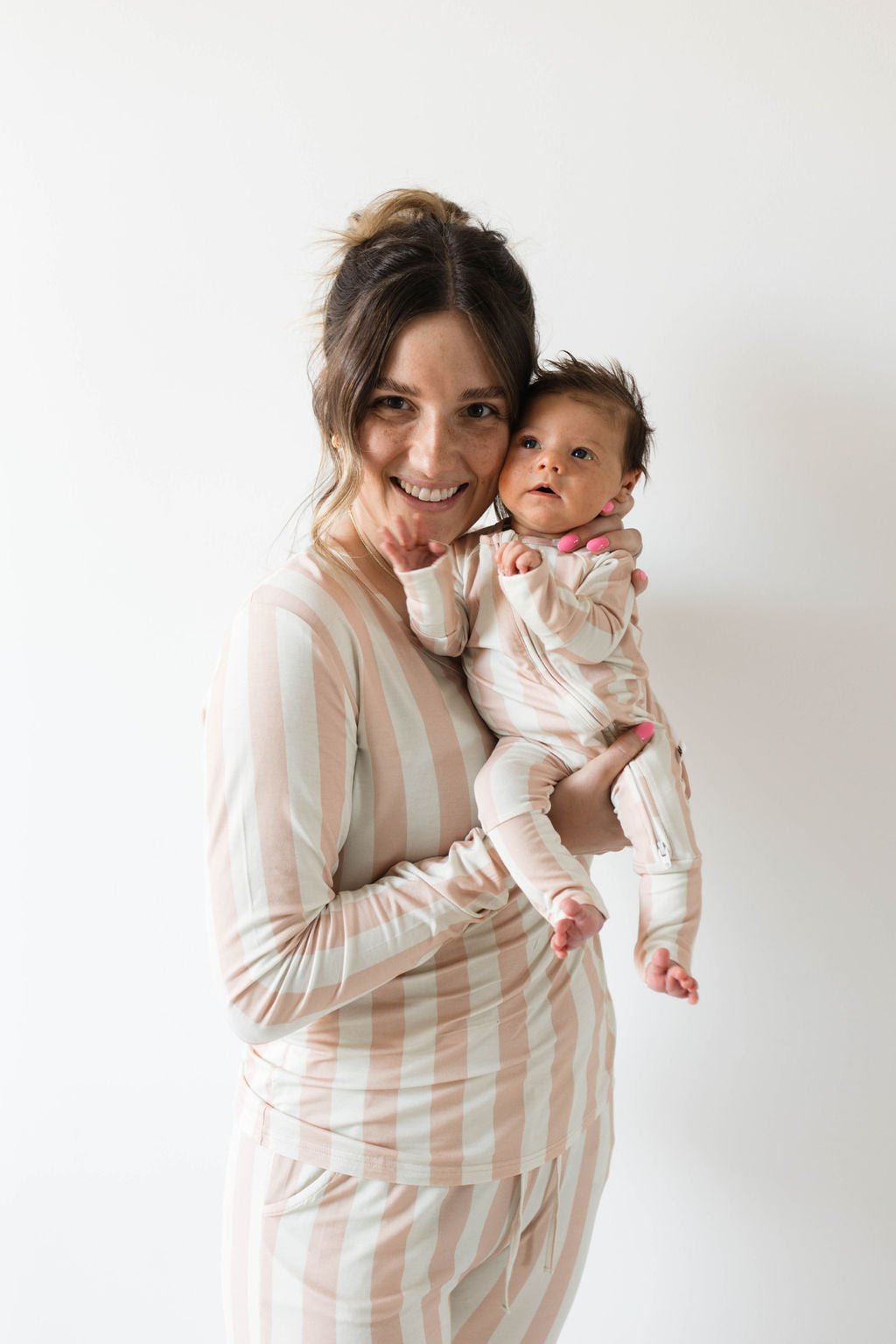 Bamboo Zip Pajamas | Candy Stripe - Tenth &amp; Pine - Newborn