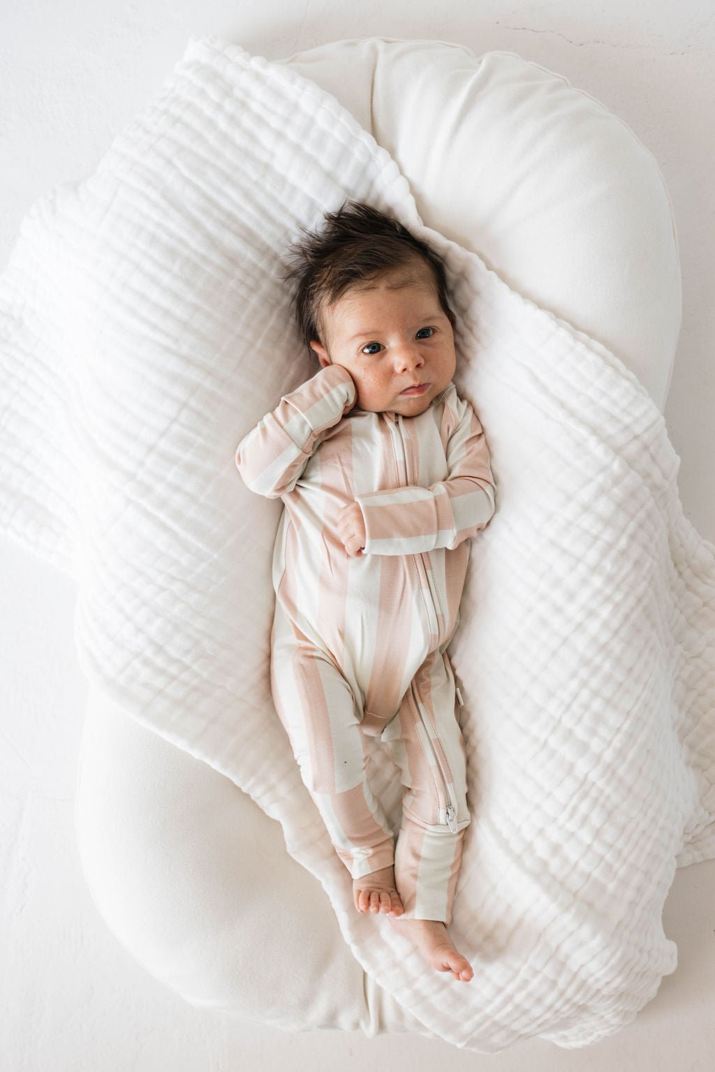 Bamboo Zip Pajamas | Candy Stripe - Tenth &amp; Pine - Newborn