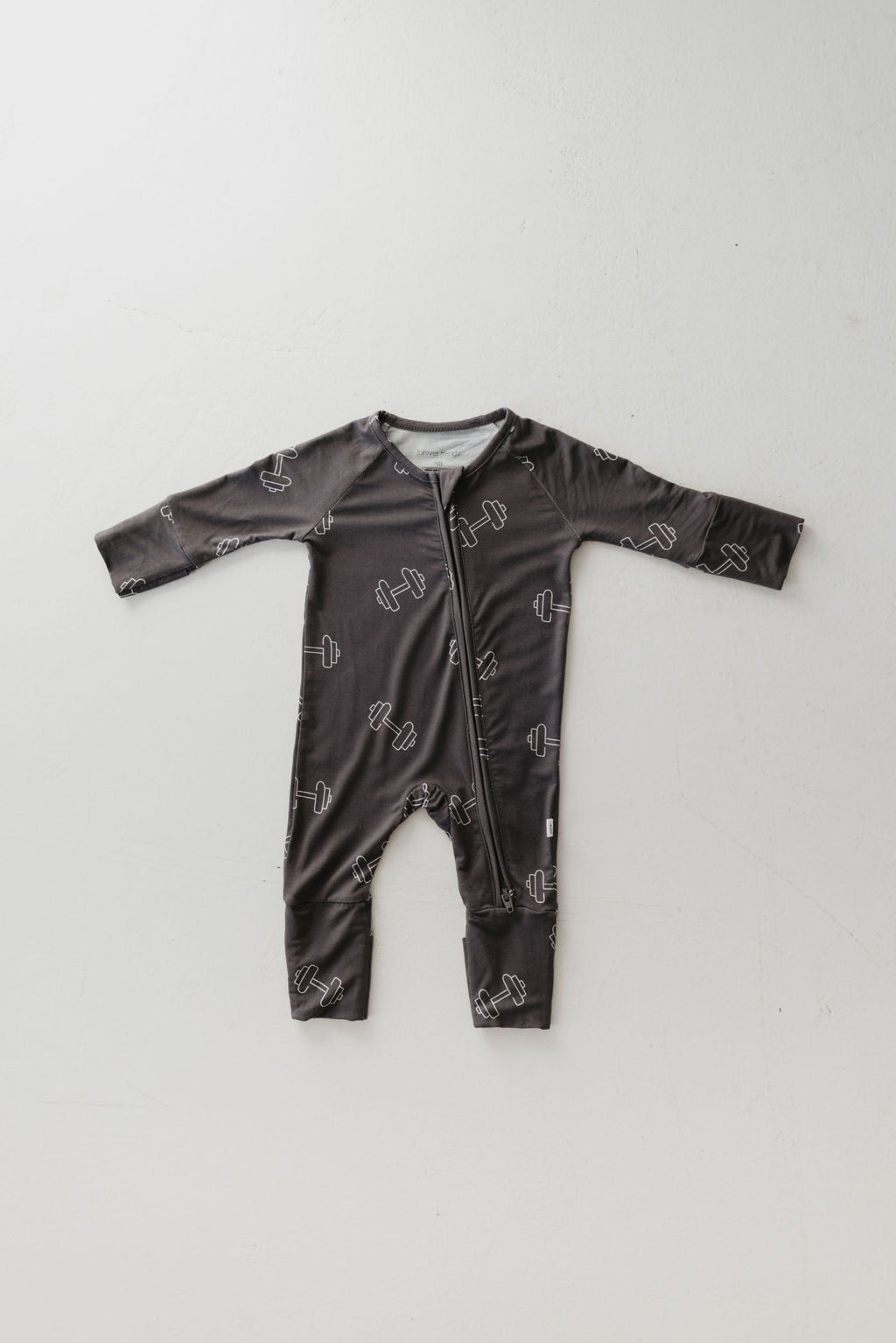 Bamboo Zip Pajamas | Charcoal Arm Day - Tenth &amp; Pine - Pajamas - Newborn