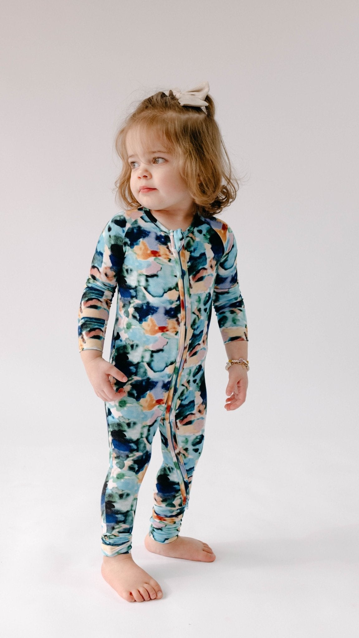 Bamboo Zip Pajamas | Charli Print - Tenth &amp; Pine - Newborn