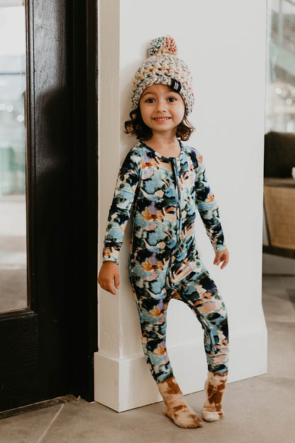 Bamboo Zip Pajamas | Charli Print - Tenth &amp; Pine - Newborn