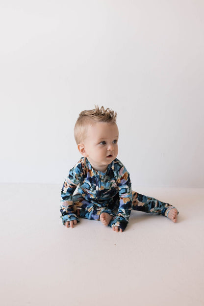 Bamboo Zip Pajamas | Charli Print - Tenth &amp; Pine - Newborn