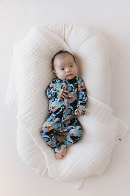 Bamboo Zip Pajamas | Charli Print - Tenth &amp; Pine - Newborn