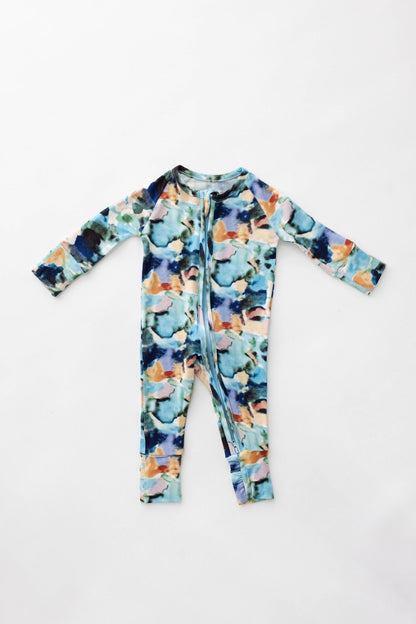 Bamboo Zip Pajamas | Charli Print - Tenth &amp; Pine - Newborn