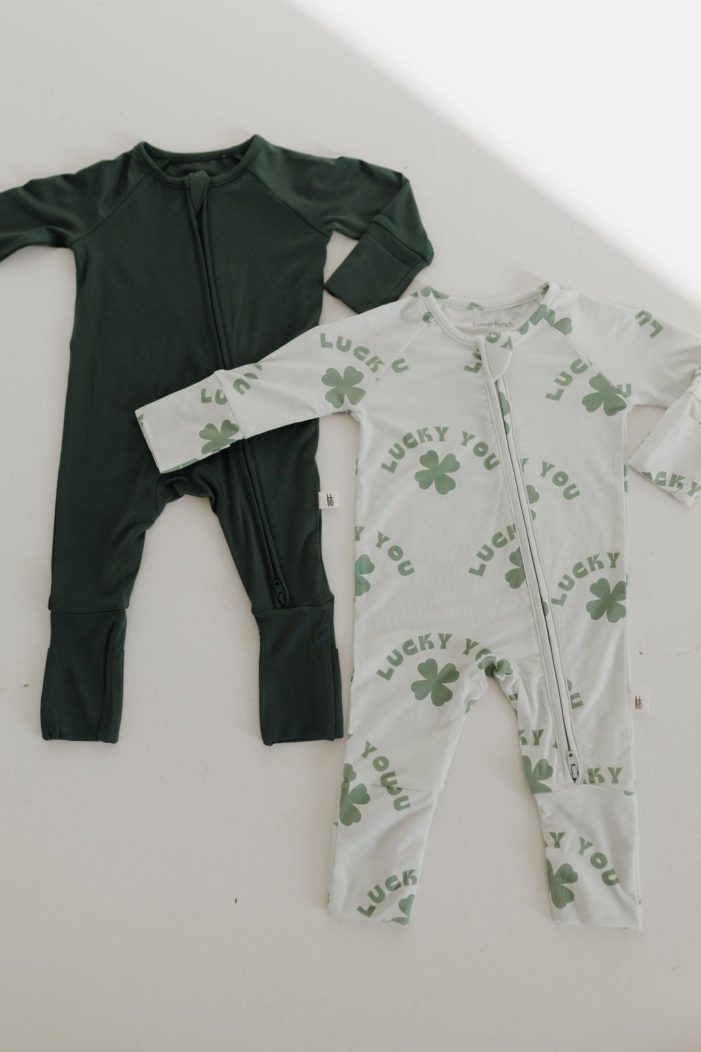 Bamboo Zip Pajamas | Emerald - Tenth &amp; Pine - Newborn