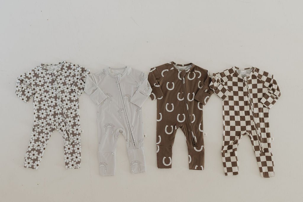 Bamboo Zip Pajamas | Howdy - Tenth & Pine - Pajamas - Newborn