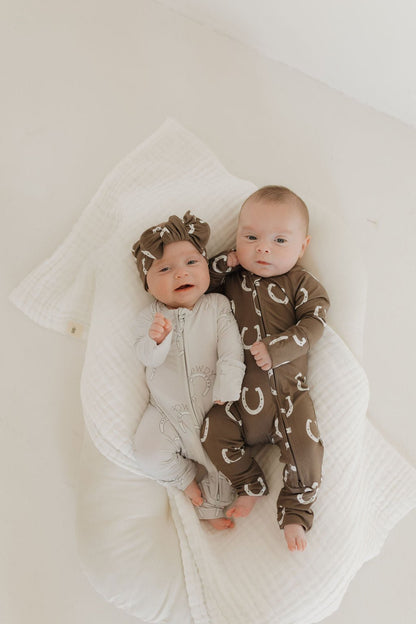 Bamboo Zip Pajamas | Howdy - Tenth & Pine - Pajamas - Newborn