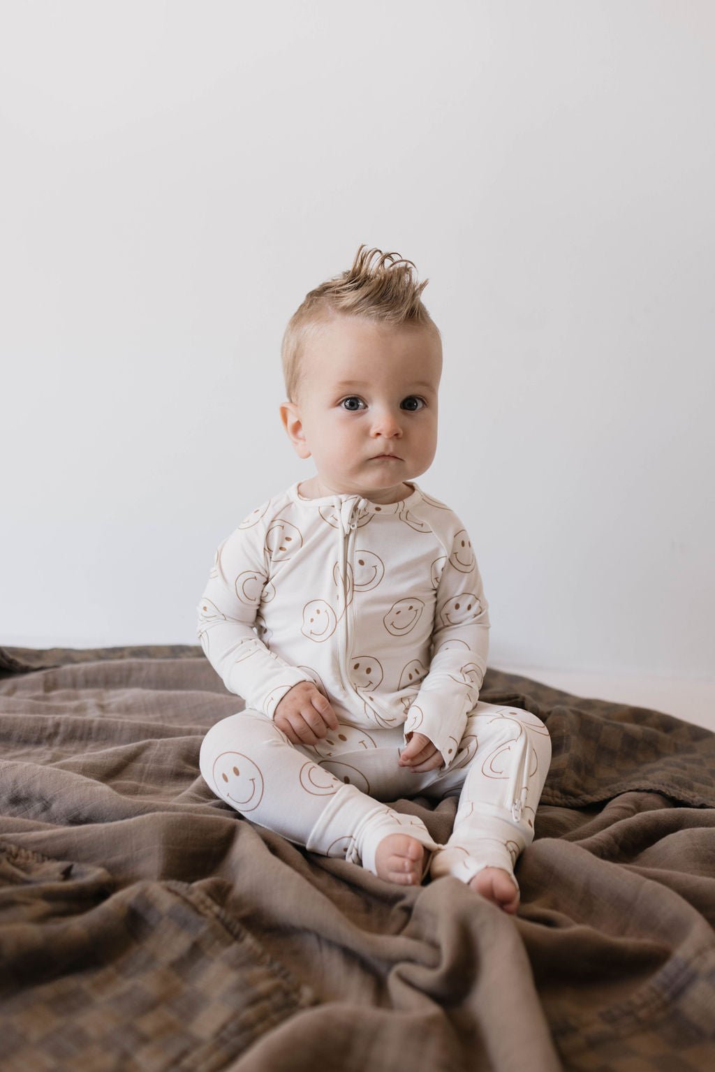 Bamboo Zip Pajamas | Just Smile - Tenth &amp; Pine - Newborn