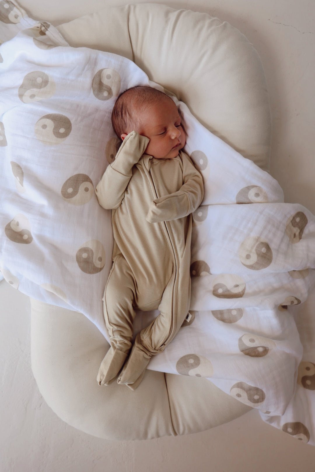 Bamboo Zip Pajamas | Limestone - Tenth & Pine - pajamas - Newborn