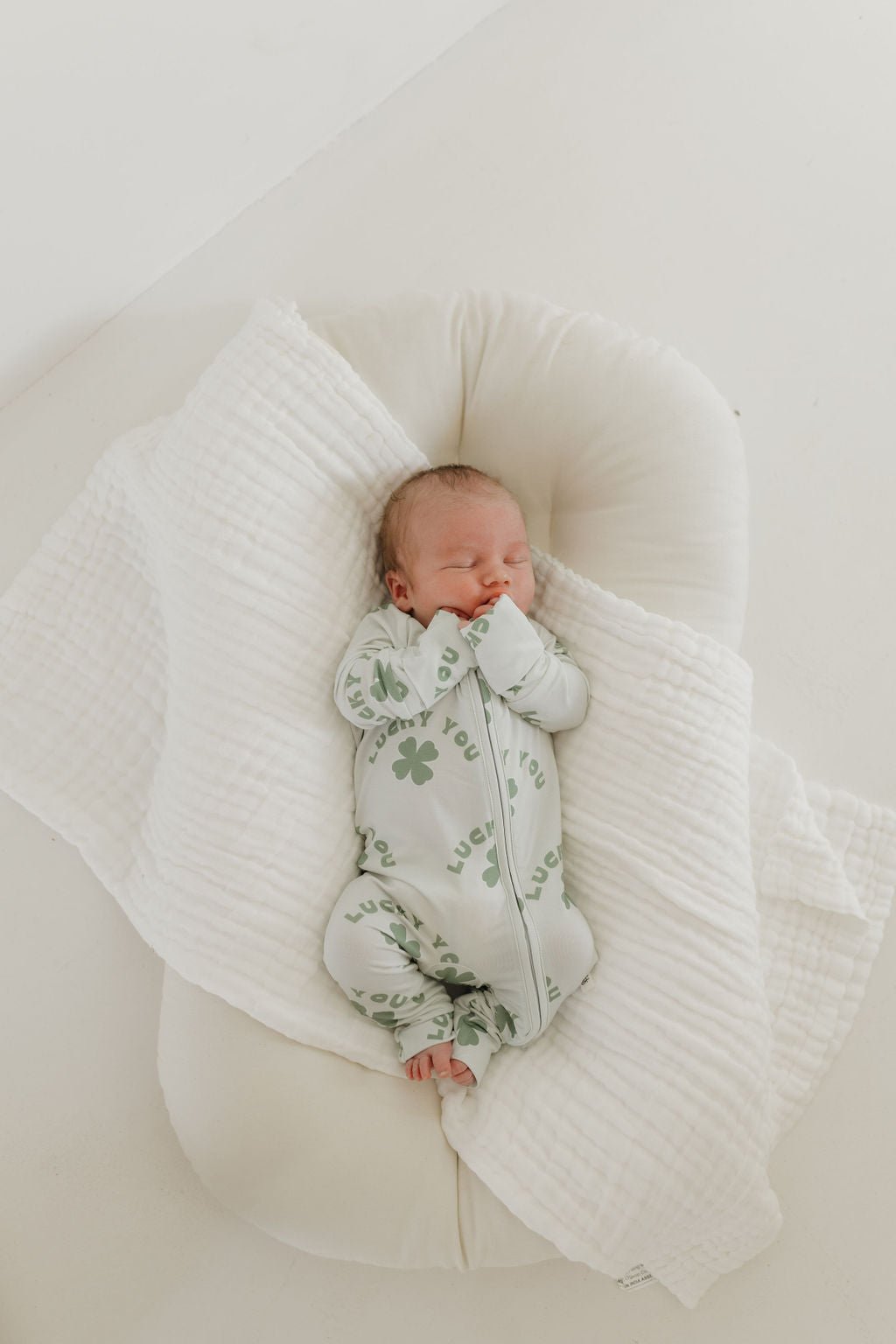 Bamboo Zip Pajamas | Lucky You - Tenth &amp; Pine - Zip Pajama - Newborn