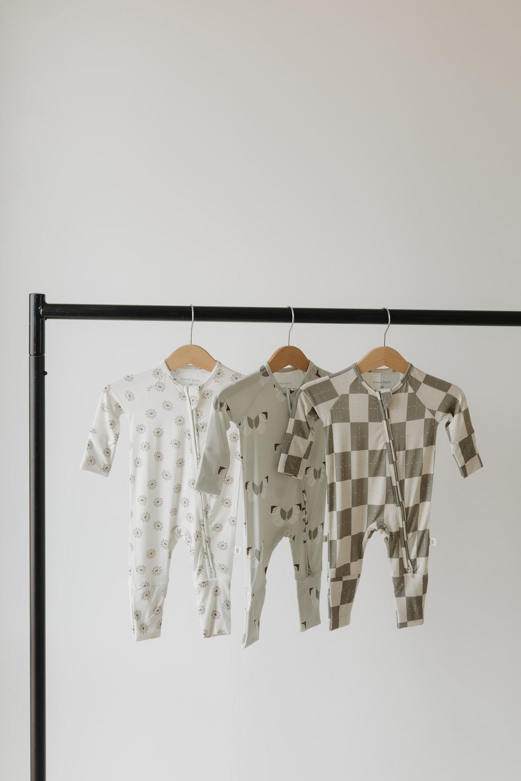 Bamboo Zip Pajamas | Oat & Sage - Tenth & Pine - Pajamas - Newborn