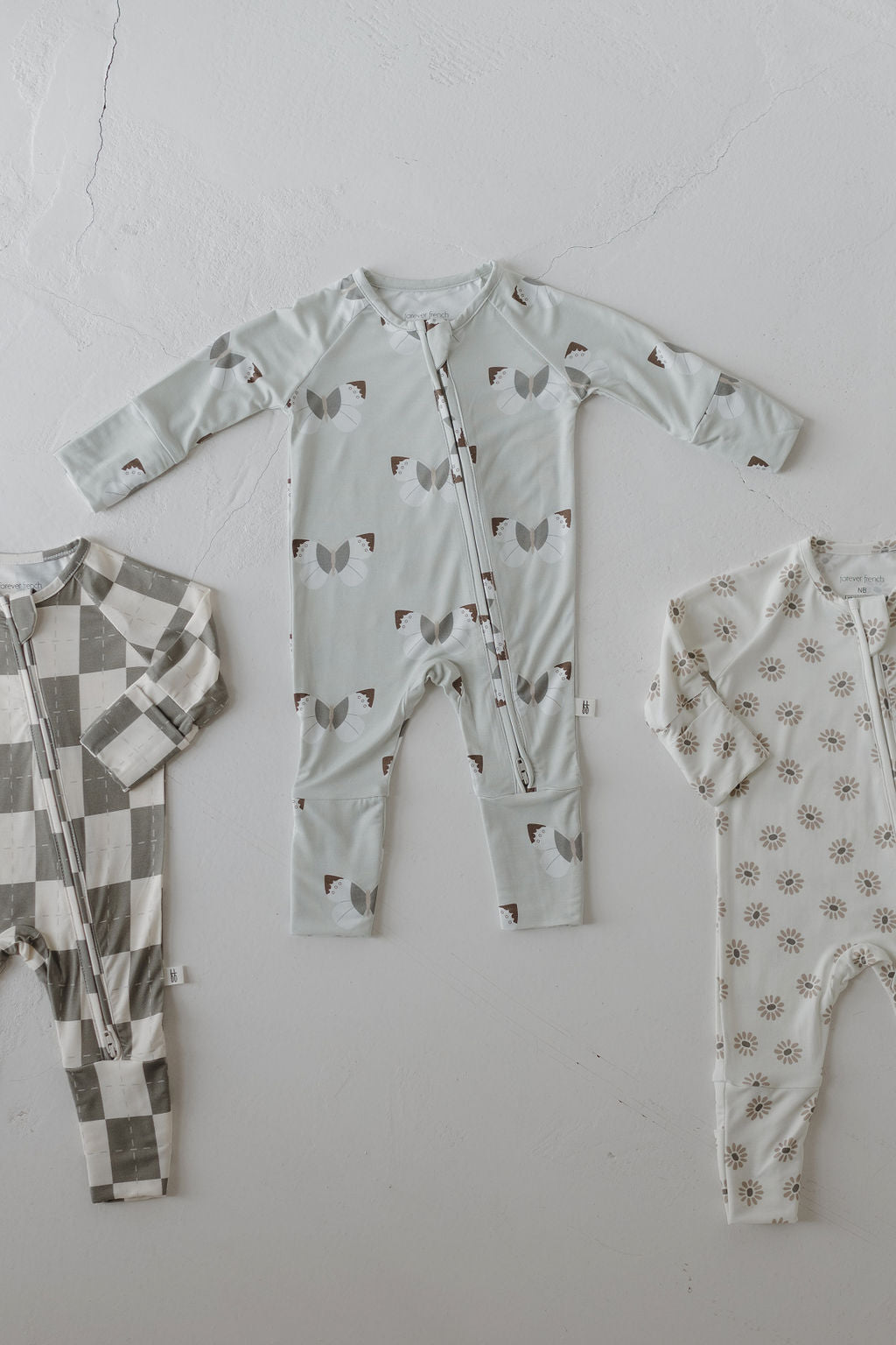 Bamboo Zip Pajamas | Oat & Sage - Tenth & Pine - Pajamas - Newborn