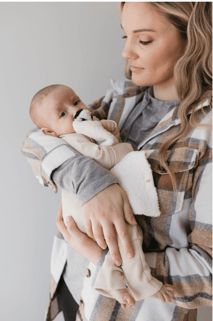 Bamboo Zip Pajamas | Ribbed Cream - Tenth &amp; Pine - Newborn