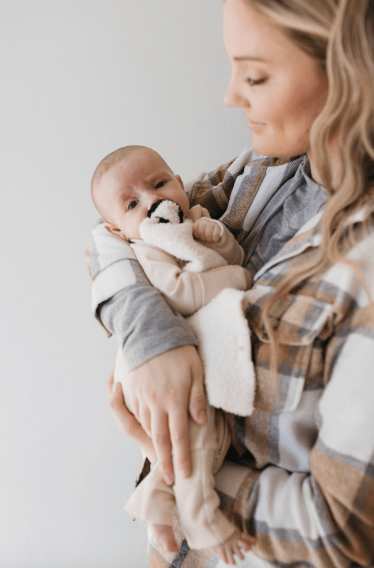 Bamboo Zip Pajamas | Ribbed Cream - Tenth &amp; Pine - Newborn