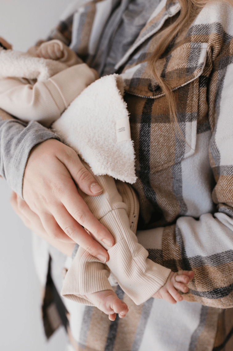 Bamboo Zip Pajamas | Ribbed Cream - Tenth &amp; Pine - Newborn