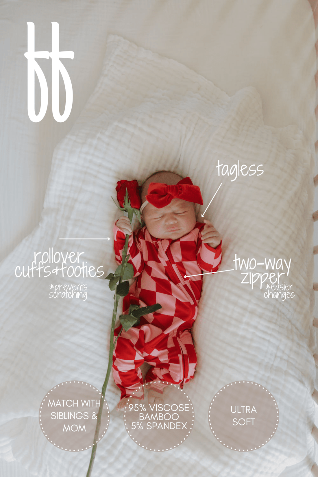 Bamboo Zip Pajamas | XOXO - Tenth &amp; Pine - Pajamas - Newborn