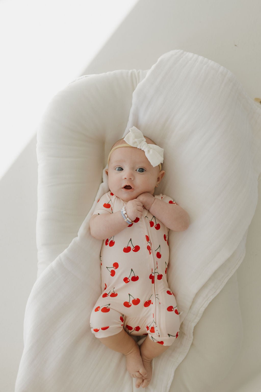 Bamboo Zip Shortie | Cherry Orchard - Tenth & Pine - Zip Shortie - Newborn - forever french baby