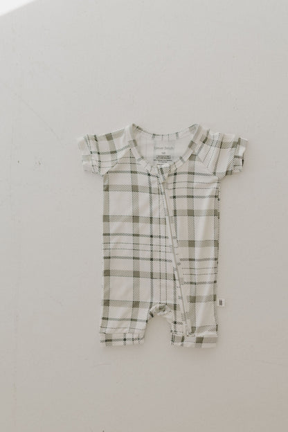 Bamboo Zip Shortie | Picnic Plaid - Tenth & Pine - Zip Shortie - Newborn - forever french baby