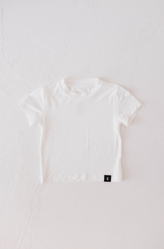 Basic Bamboo Tee | Cloud White - Tenth & Pine - 18 - 24 Months