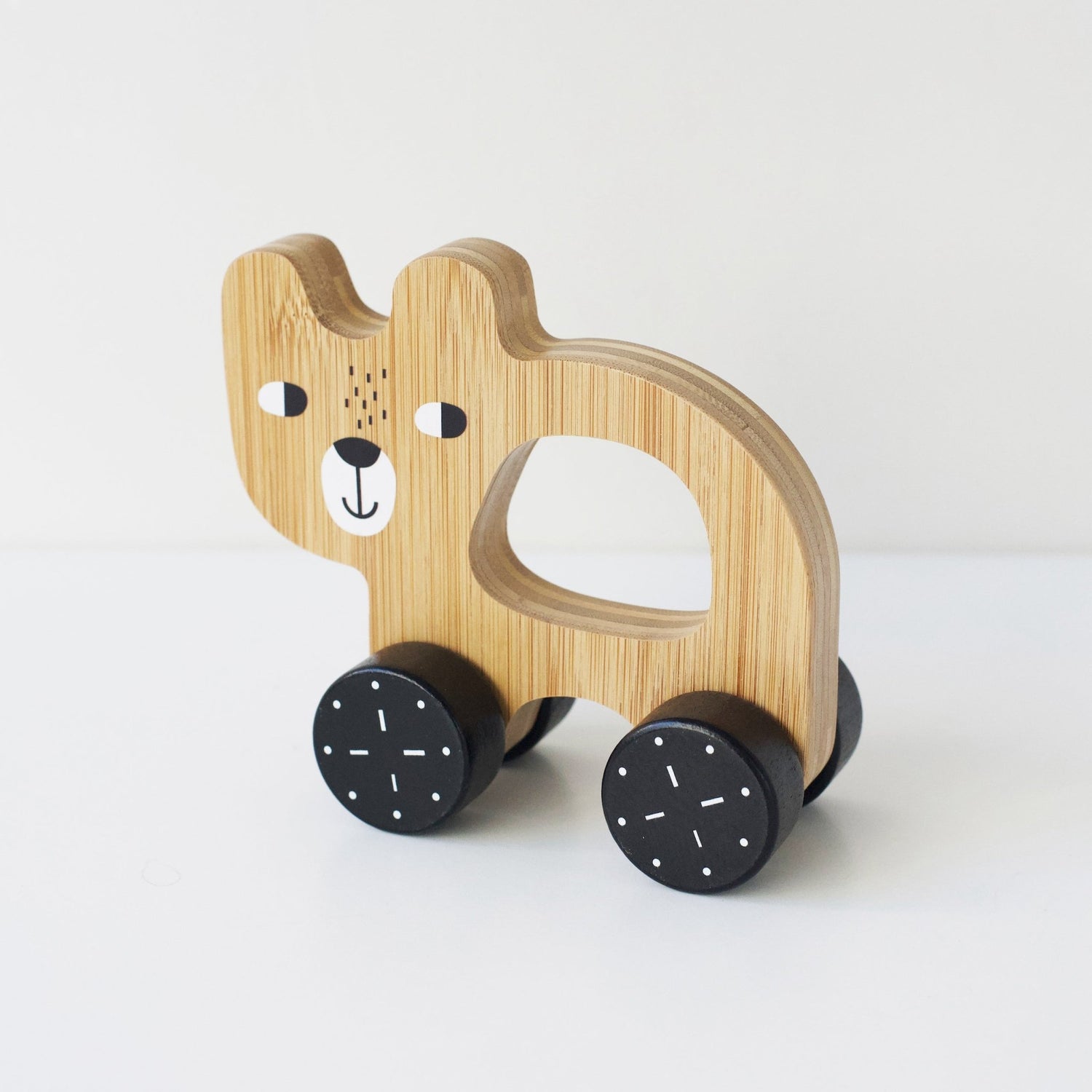 Bear Push Wooden Toy - Tenth &amp; Pine - Wood + Bamboo Toys - 