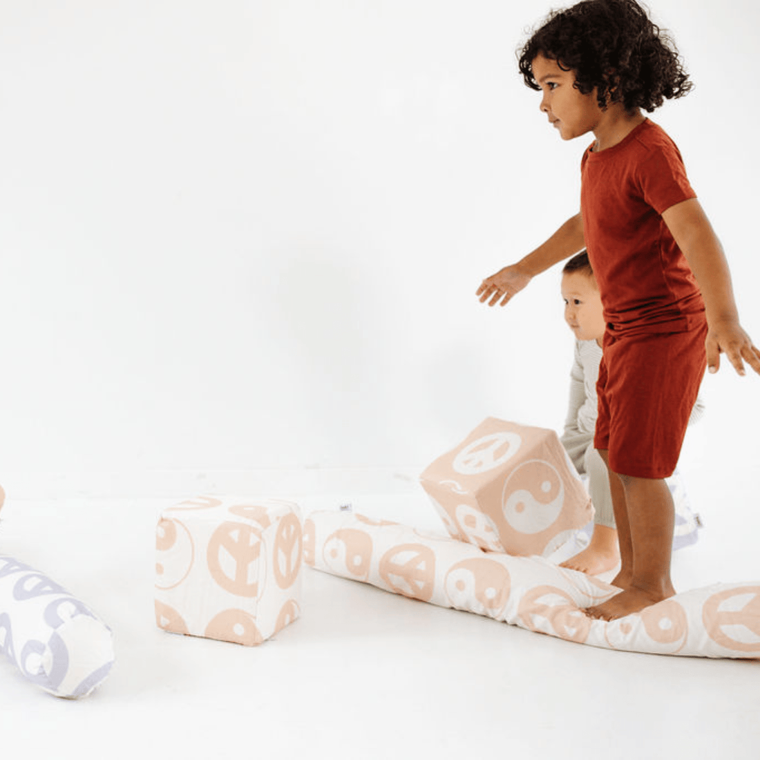 Beige Yin Yang Play Cube - Tenth &amp; Pine - Play Cube - 