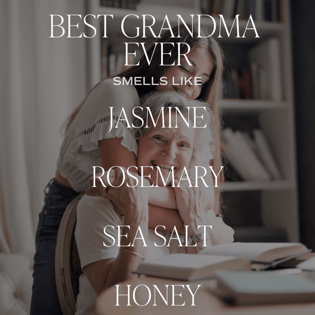 Best Grandma Ever Soy Candle - Clear Jar - 9 oz (Wildflowers and Salt) - Tenth &amp; Pine - Candles - 