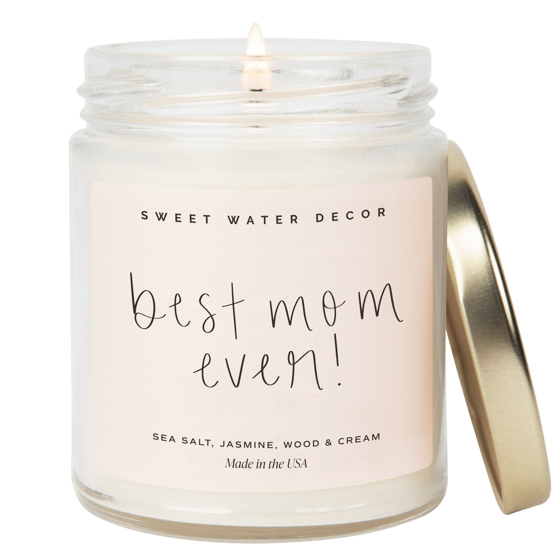 Best Mom Ever! Soy Candle - Clear Jar - 9 oz - Tenth &amp; Pine - Candles - 