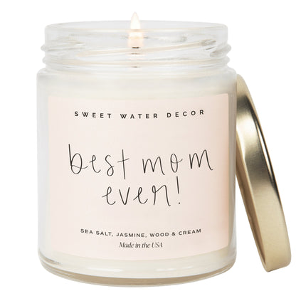 Best Mom Ever! Soy Candle - Clear Jar - 9 oz - Tenth &amp; Pine - Candles - 