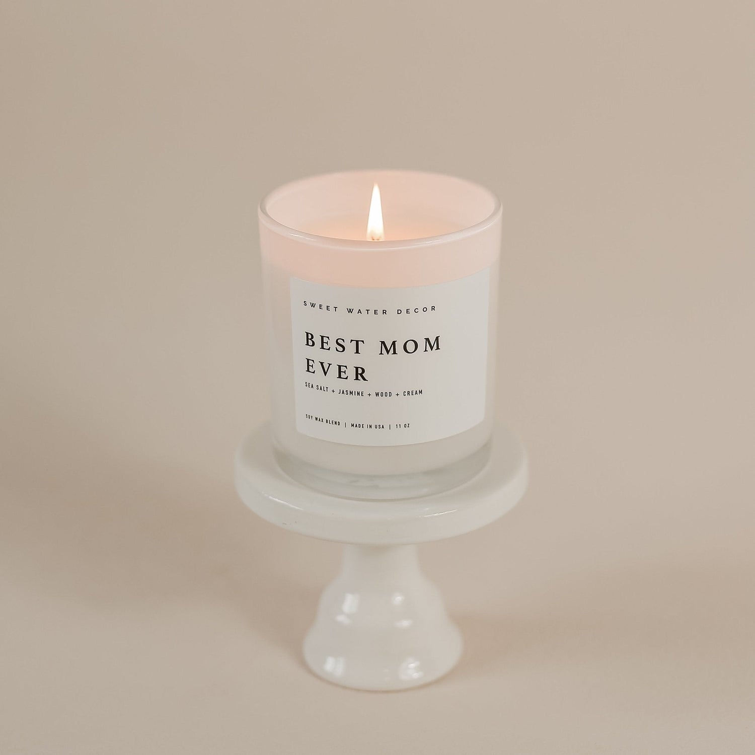 Best Mom Ever! Soy Candle - White Jar - 11 oz - Tenth &amp; Pine - Candles - 