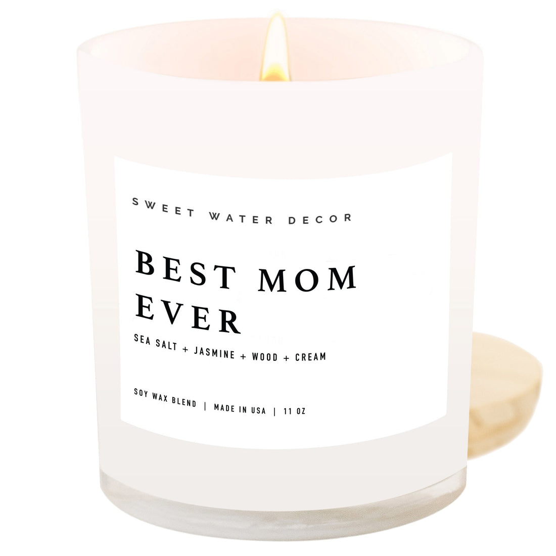 Best Mom Ever! Soy Candle - White Jar - 11 oz - Tenth &amp; Pine - Candles - 