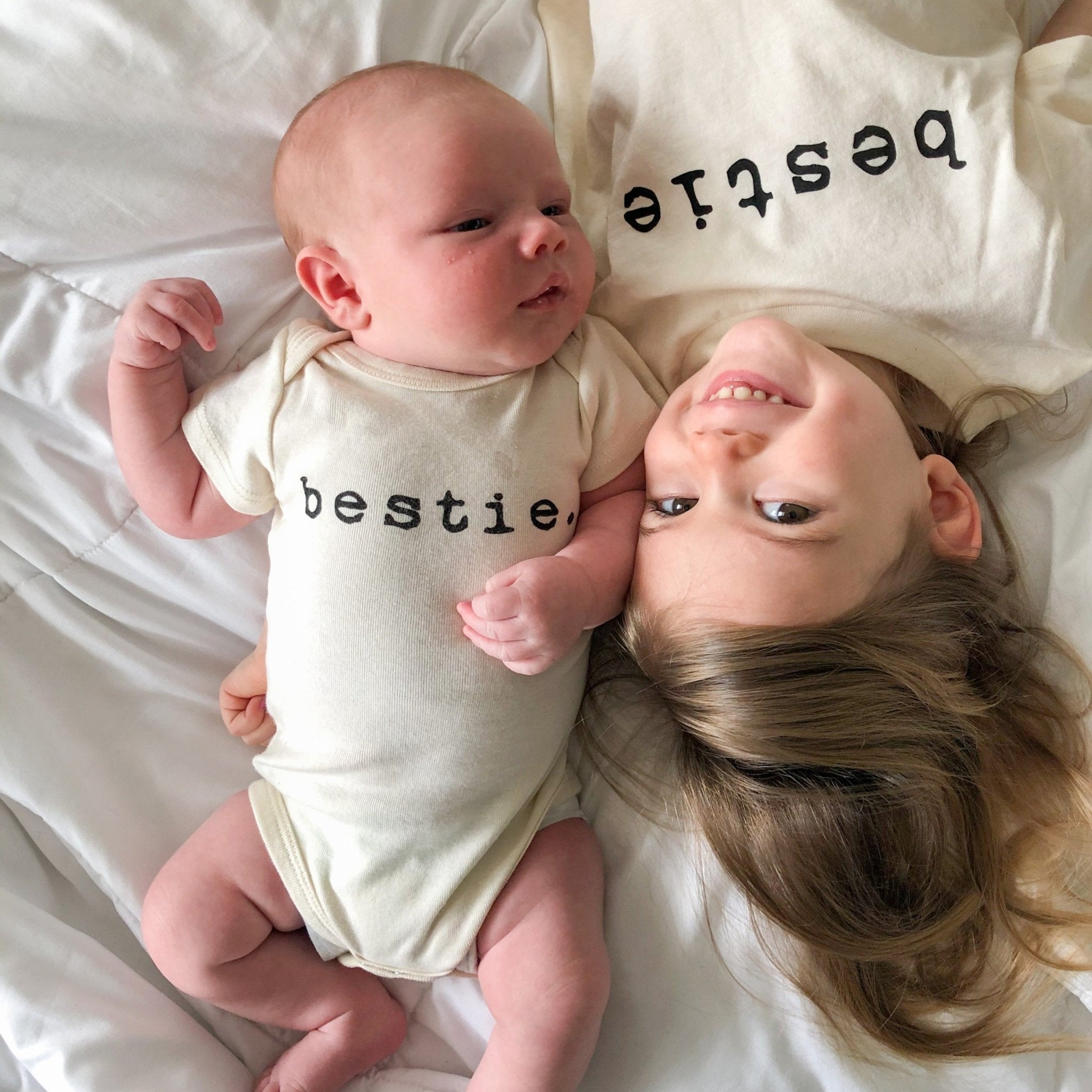 Bestie - Organic Cotton Bodysuit - Tenth &amp; Pine - Short Sleeve Onesie