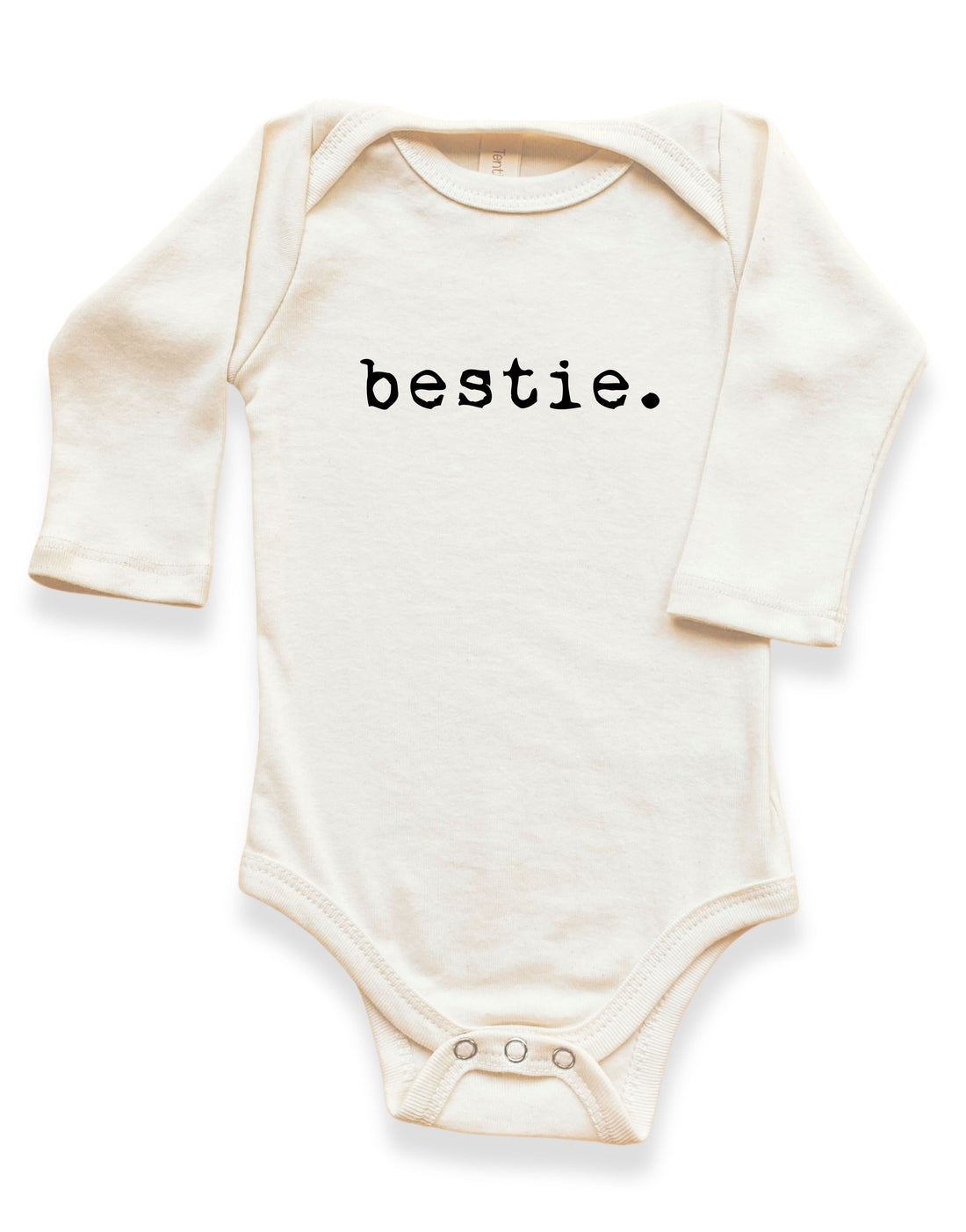 organic cotton baby onesie with &