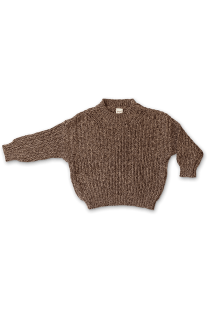 BIG KID CHUNKY KNIT SWEATER | BARK