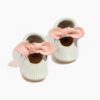 Birdie Knotted Bow Baby Shoe - Tenth &amp; Pine - Knotted Bow Mocc - Soft Sole - 1